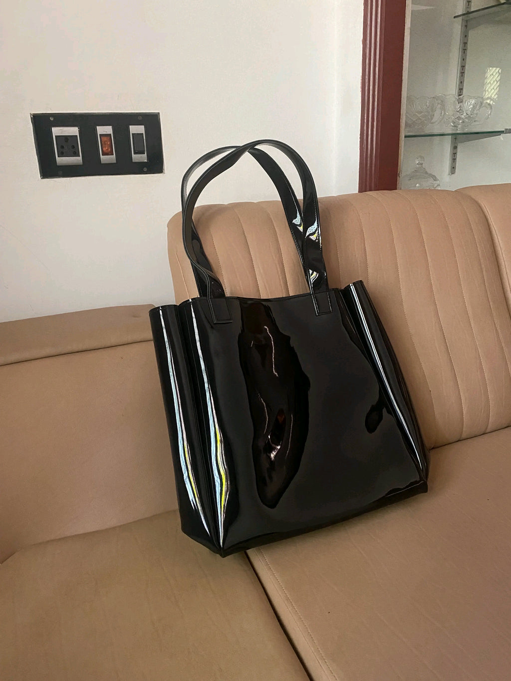 Glossy Luxe Black Women’s Tote Bag